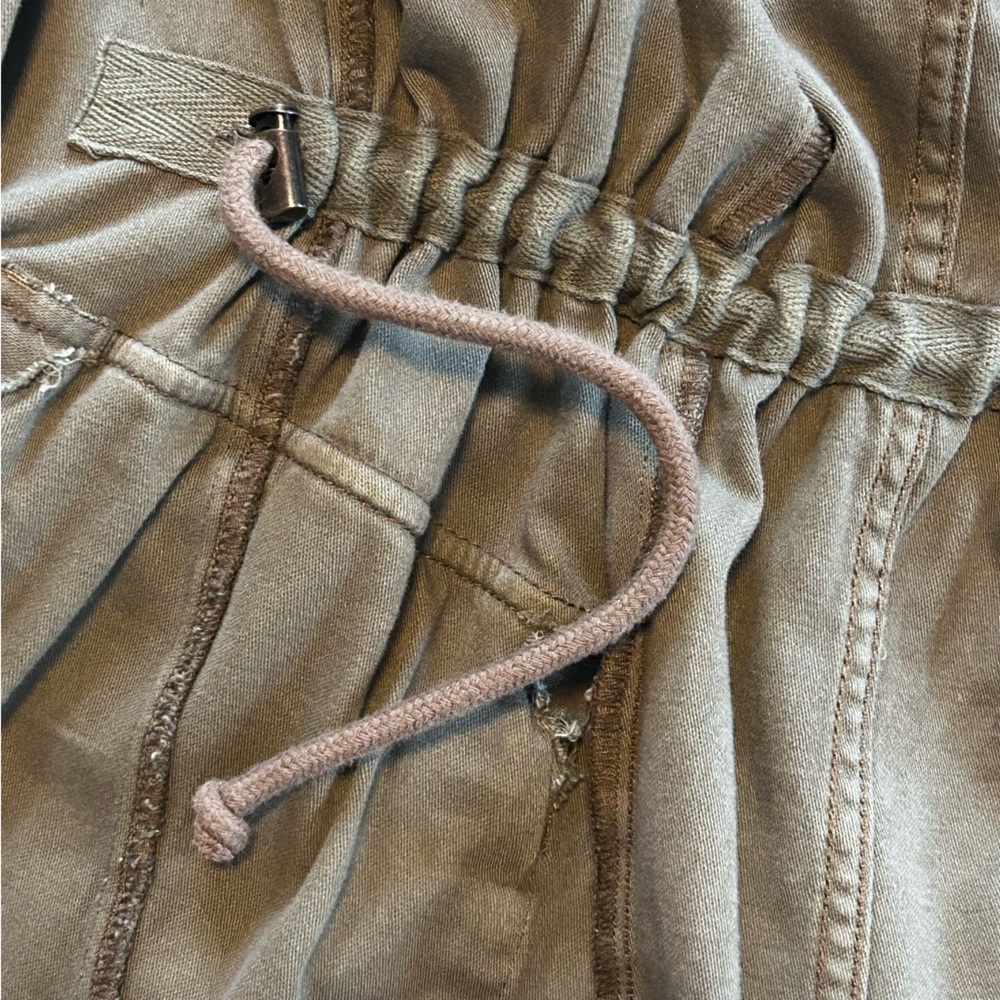 Free People Not Your Brothers Surplus Military Jacket Army Green Cotton Size M - Picture 11 of 14